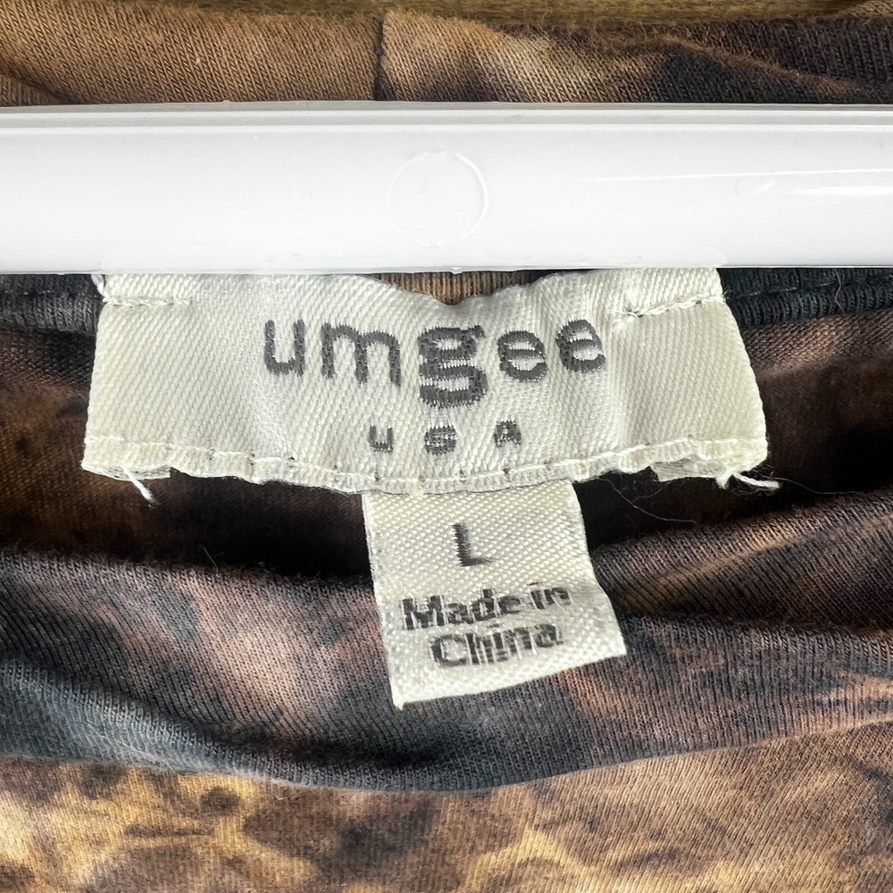 Umgee Womens Shirt Tie Dye Boho Grunge Dolman Sleeves Twist Collar Large‎ - Picture 7 of 8